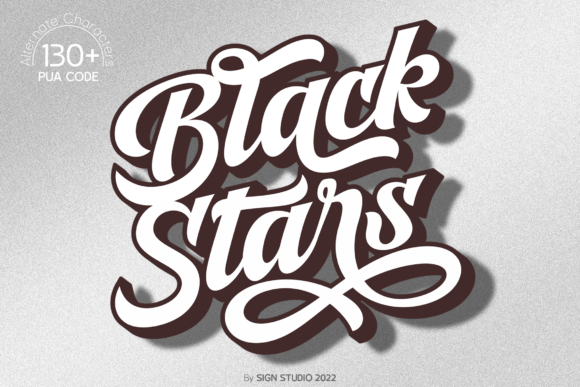Black Stars Font: A Retro Handwritten Display Typeface for Campaign Visuals