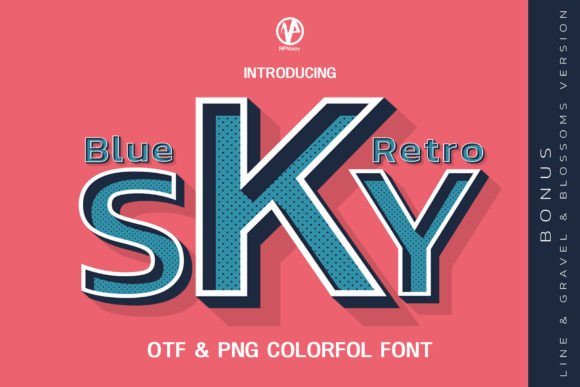 Bluesky Retro: A Vibrant Color Font for Bold Brand Identities
