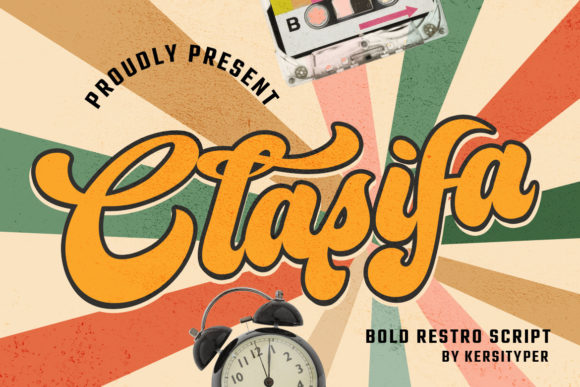 Clasifa: A Bold Retro Script Font for Digital Branding