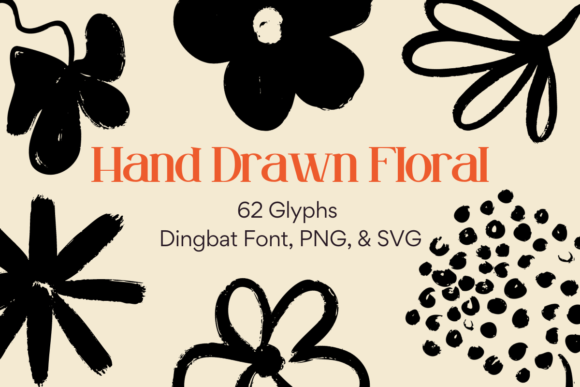 Hand Drawn Floral: A Dingbats Font That Feels Human