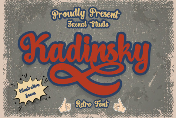 Kadinsky: A Retro-Elegant Script Font for Thoughtful Design