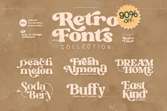 Retro Fonts Collection: Timeless Typography for Your Brand