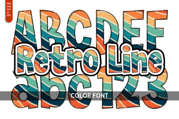 Retro Line: A Color Font That Makes Your Campaign Pop
