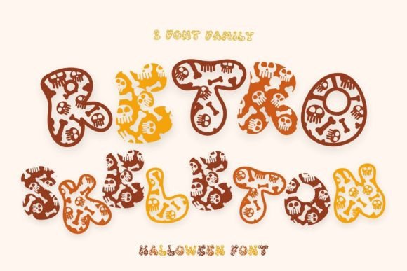 Retro Skeleton Font: A Playful, Print-Ready Decorative Typeface