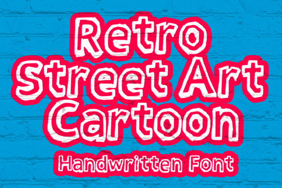 Retro Street Art Cartoon Font for Handmade Creations