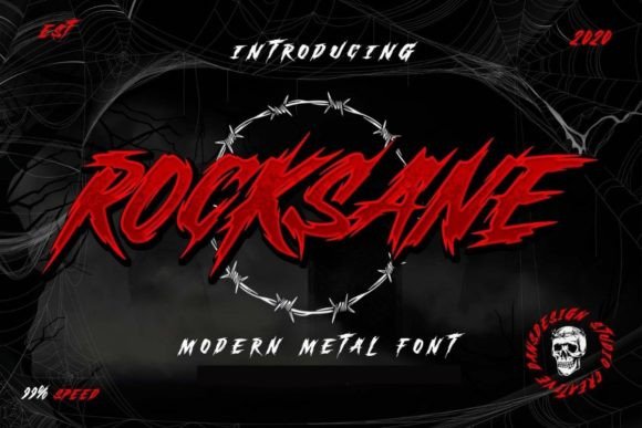 Rocksane: A Horror Metal Blackletter Font for Bold Handmade Designs